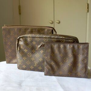 LV Louis Vuitton Toiletry Trio – Vintage Collector’s Set 19/26/28cm – Monogram